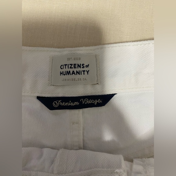 Citizens of Humanity Womans White Marlow Cut Off Shorts Size 24. Premium Vintage - Picture 5 of 9